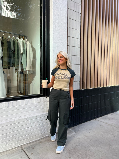 The Izzie Cargo Pant // Dark Grey